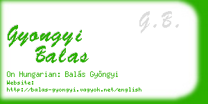 gyongyi balas business card