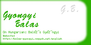gyongyi balas business card